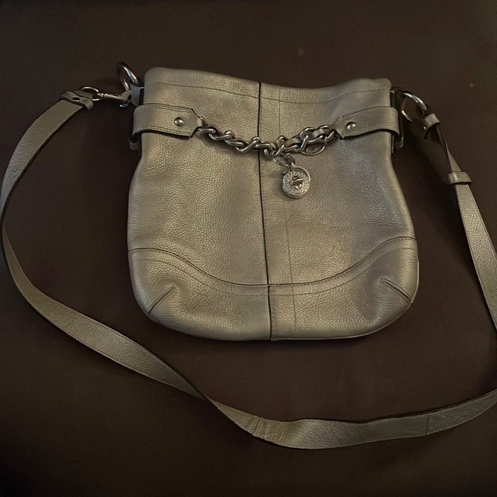 Gold Coach crossbody bag